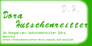 dora hutschenreitter business card